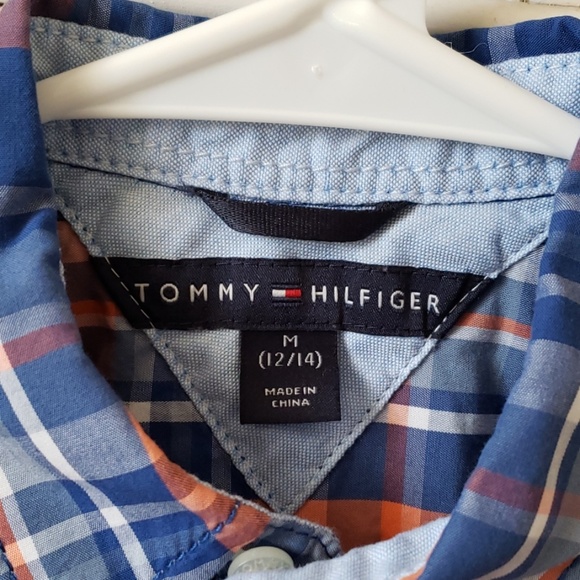 Tommy Hilfiger boys plaid long sleeve shirt - Picture 2 of 5